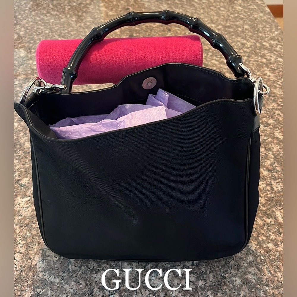 Authentic Gucci Bamboo Crossbody Shoulder Bag